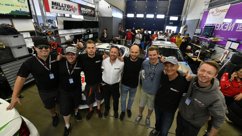 Inside the garage, which was shared with multiple other teams as there are that many teams running at the Nürburgring 24 Hours.